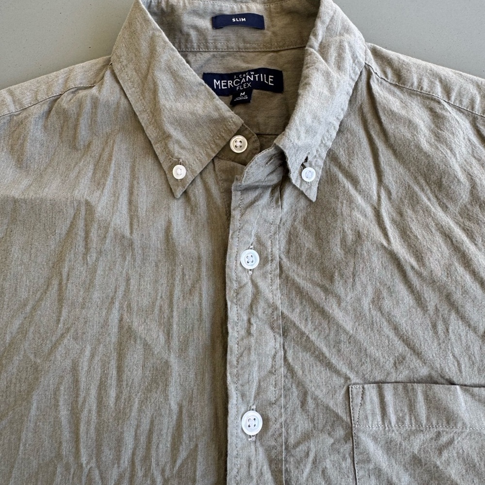 Banana Republic Casual Button Down Shirt - Light Khaki